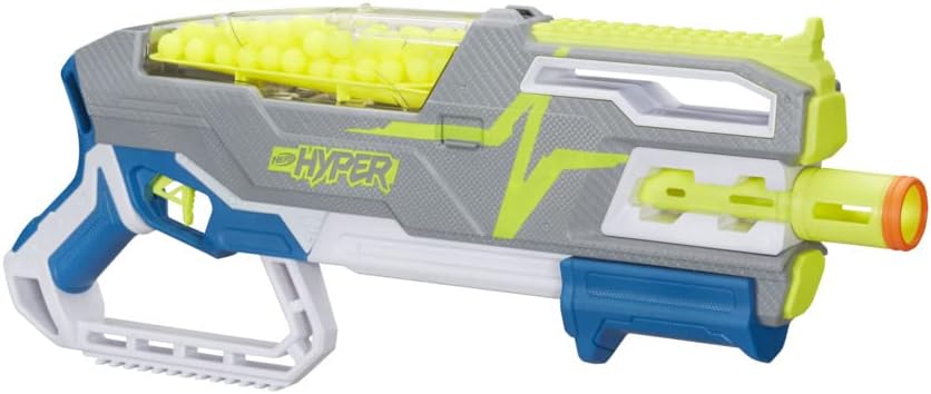Nerf Hyper Siege-50 Pump-Action Blaster and 40 Nerf Hyper Rounds, 110 FPS Velocity, Easy Reload, 50-Round Capacity, Multi-coloured, One Size