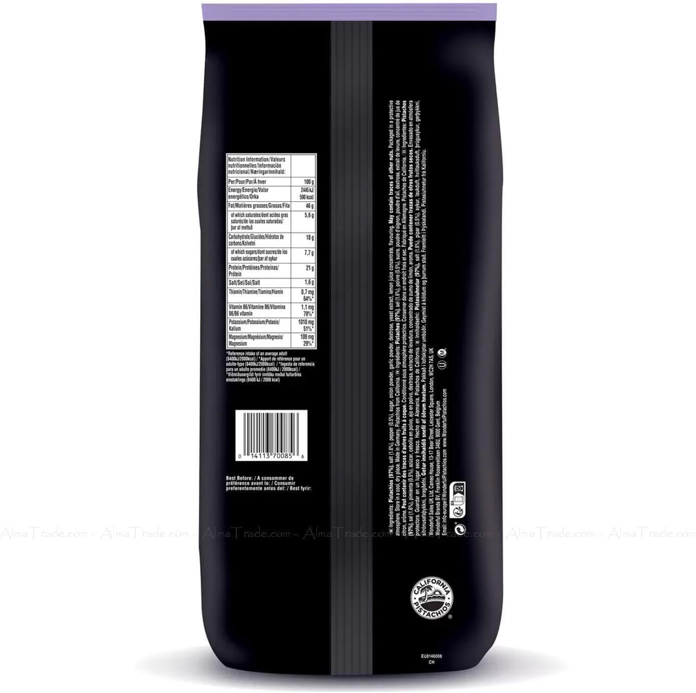 Wonderful Salt & Pepper XXL Pistachios Large Gently Salted Nuts Pack of 1.36kg