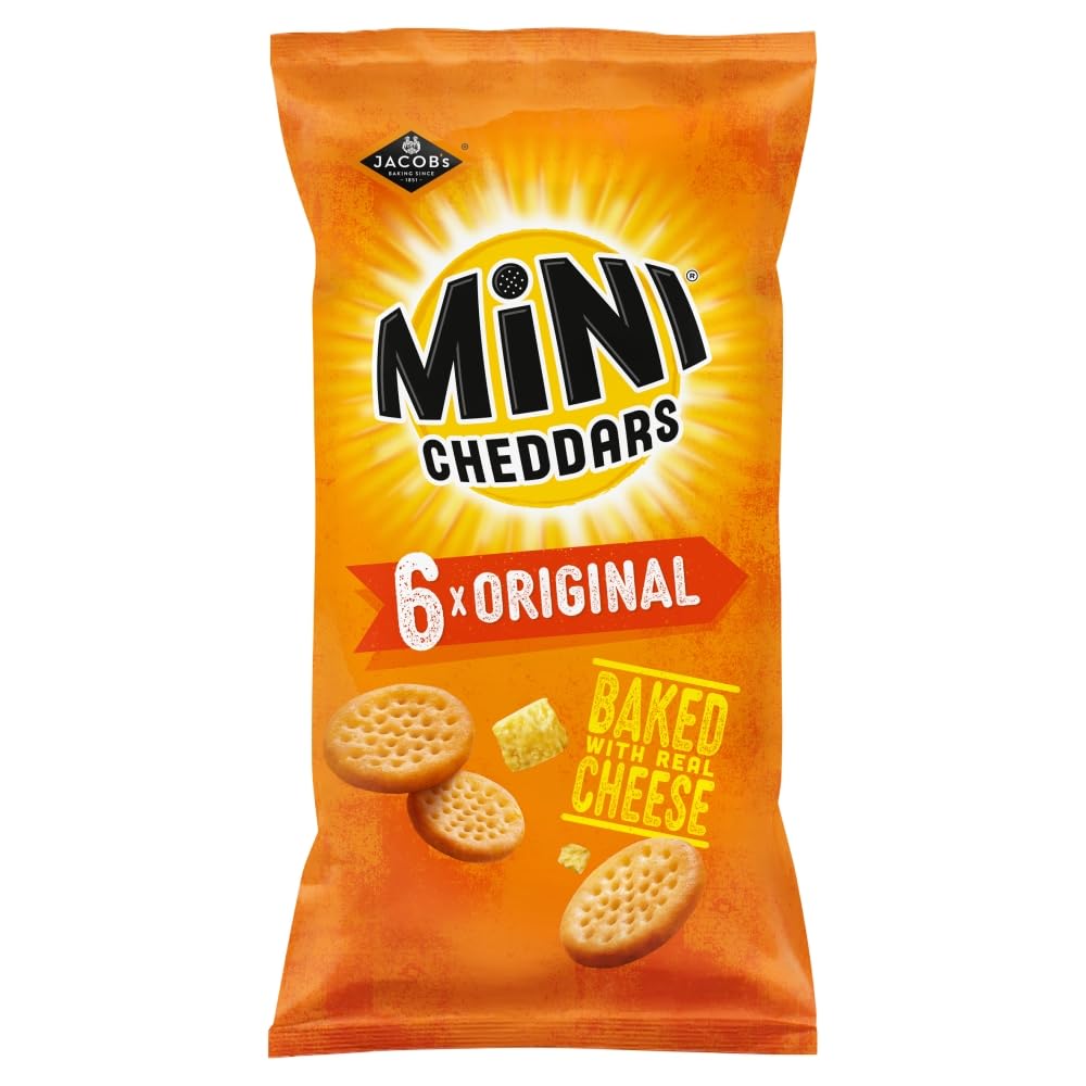 Jacob's Original Mini Cheddars Mega Value Box 48 x 25g (Pack of 2)