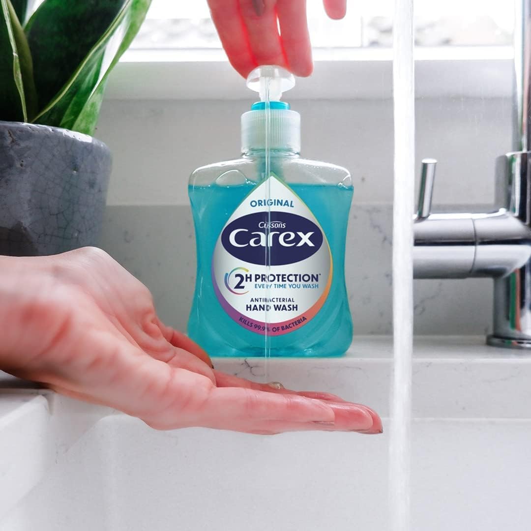 Carex Original Antibacterial Hand Wash, Clean & Protect Hands, Bulk Buy, Pack of 6 x 250 ml (Packaging may vary)