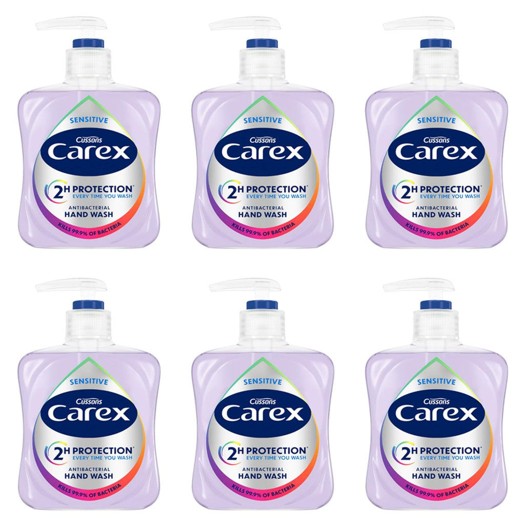 Carex Original Antibacterial Hand Wash, Clean & Protect Hands, Bulk Buy, Pack of 6 x 250 ml (Packaging may vary)