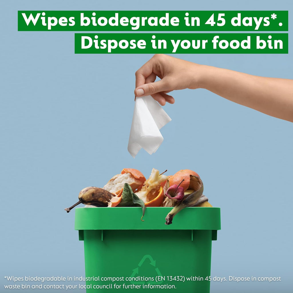 Dettol Antibacterial Biodegradable Disinfectant Wipes, Lime Mint Scent, 6 X 126 Multipack (Total 756), Effective Mould Mildew Remover, Ideal For Home Cleaning