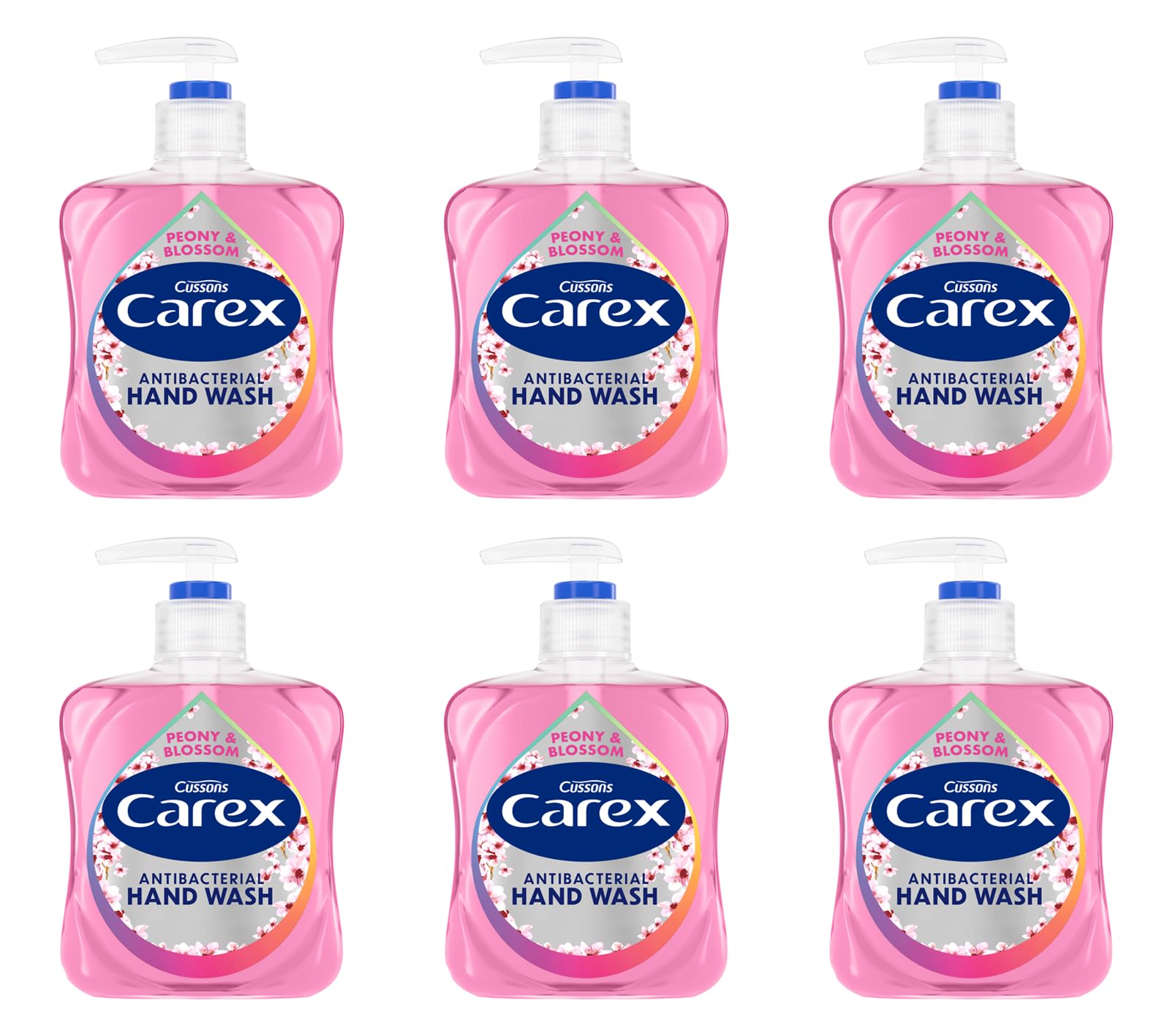 Carex Original Antibacterial Hand Wash, Clean & Protect Hands, Bulk Buy, Pack of 6 x 250 ml (Packaging may vary)