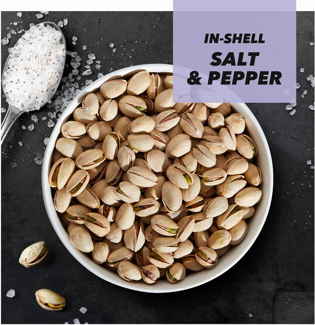 Wonderful Pistachios In Shell, Salt & Pepper Flavored Nuts, 48 Ounce Bag, Protein Snacks, Gluten Free, Healthy Snacks for Adults