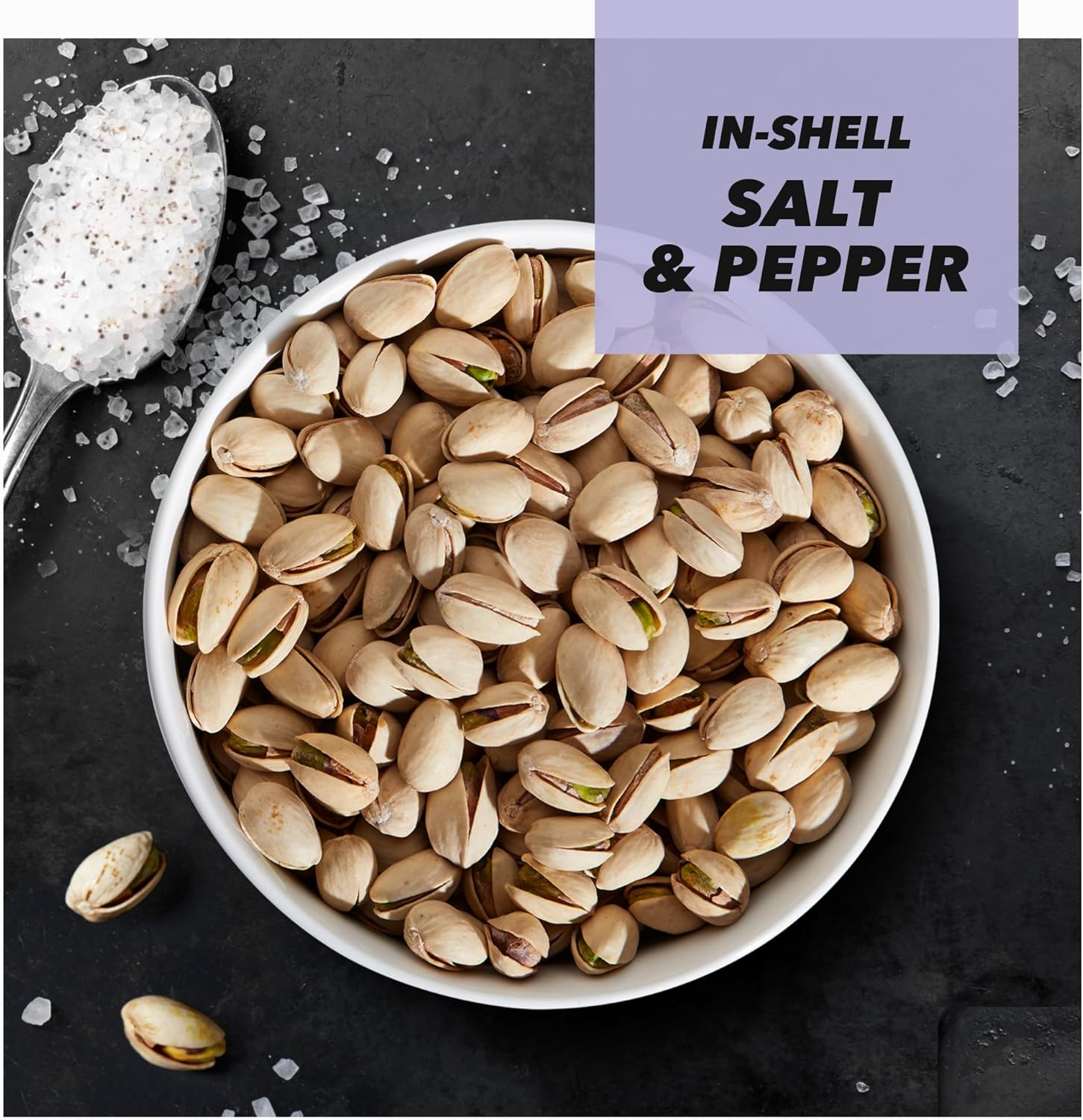 Wonderful Pistachios In Shell, Salt & Pepper Flavored Nuts, 48 Ounce Bag, Protein Snacks, Gluten Free, Healthy Snacks for Adults